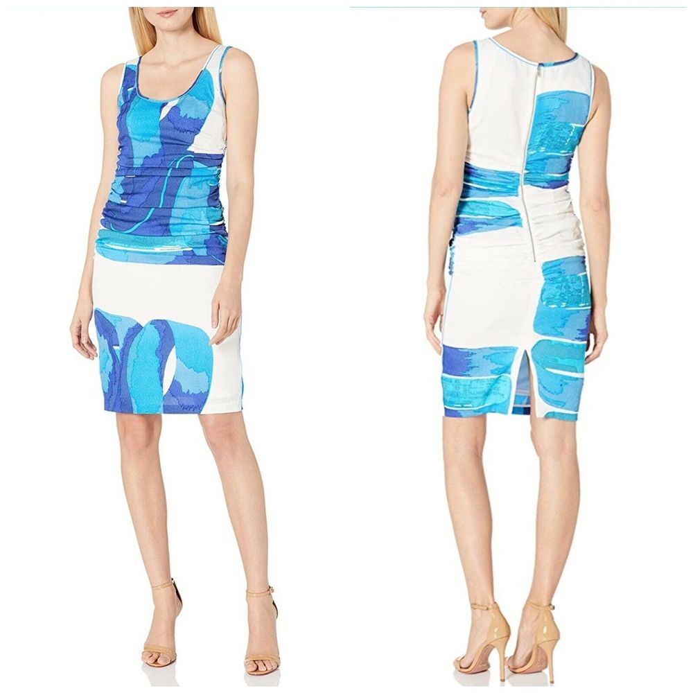 Tracy Reese 6 T Dress Silk Sleeveless Ruched waist
